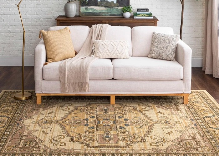 Area rug in living room | Gateway Floors