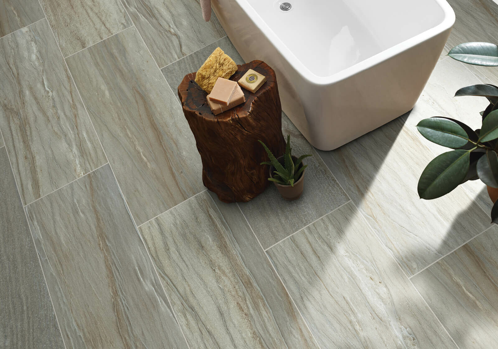 Tile flooring in bathroom | Gateway Floors
