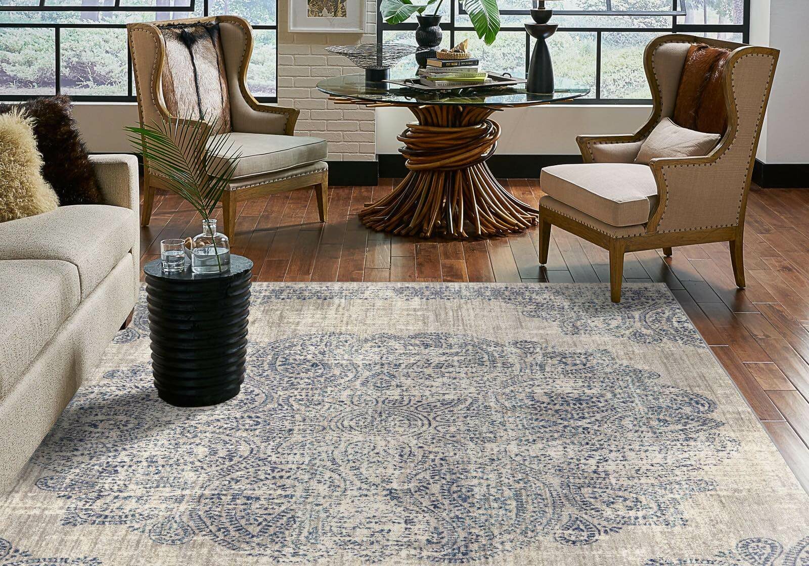 Area rug in living room | Gateway Floors